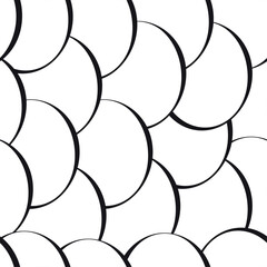 fish scale pattern, mermaid, dragon, snake scales, fish skin texture, black line Vector illustration © mirifadapt