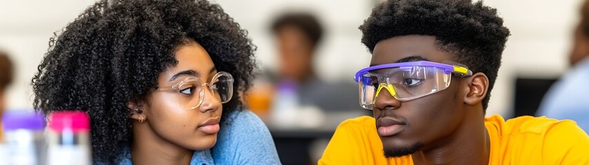 Students in class focusing
