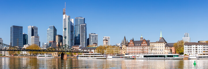 Frankfurt Skyline Skyscrapers Panorama With