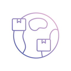 Global Package Vector icon