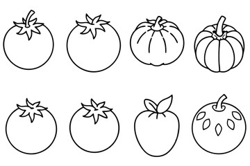 Tomato red beauty inspiring chefs creative line art