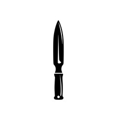Sharp black knife icon designed for culinary purposes for use in digital applications and designs