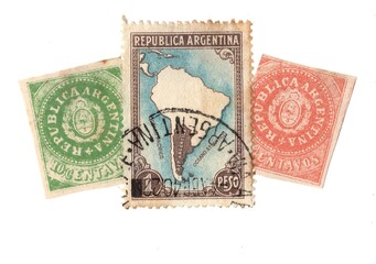 Vintage postage stamps from Argentina.