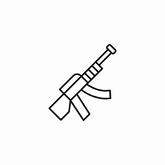 automatic rifle icon sign vector