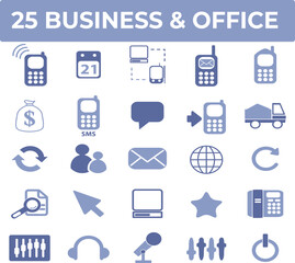 Twenty-five Business and Office Icons for Website and App Design