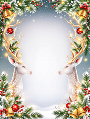 Christmas frame letter template