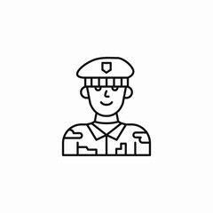 military soldier icon sign vector