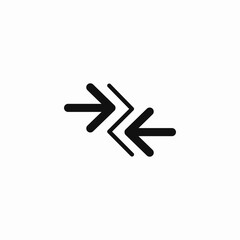 opposing arrows icon sign vector
