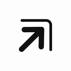 stepped arrow icon sign vector