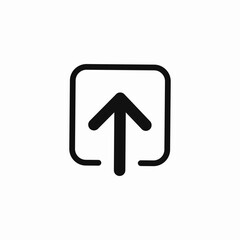 upload arrow icon sign vector