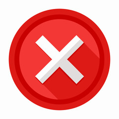 Obraz premium red button with cross