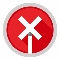 Obraz premium red cross icon