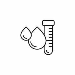 water test tube icon sign vector