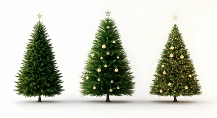Fototapeta premium Christmas Tree with Star, Ornament, and Light