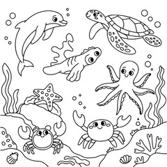 Ocean Animal Coloring Pages For Adults