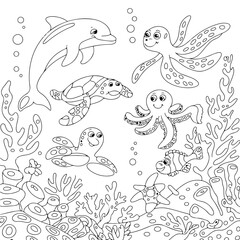 Ocean Animal Coloring Pages For Adults