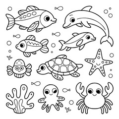 Ocean Animal Coloring Pages For Adults
