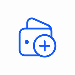 add wallet top up balance icon sign vector