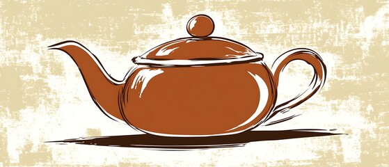 Teapot Illustration Background