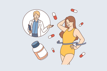 Woman with beautiful body lost weight thanks to pharmacological drug recommended by nutritionist