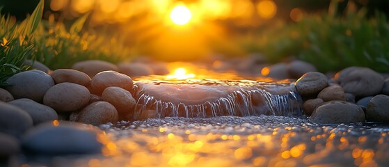Sunset Water Feature Rocks