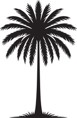 Fototapeta premium Palm tree silhouette design vector.