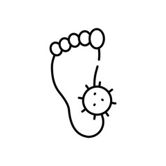Foot fungus Vector icon