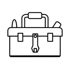 construction tool box vector illustration