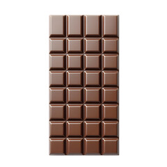 Isolated chocolate bar on a clean white background