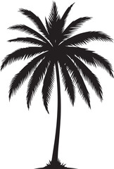 Obraz premium Palm tree silhouette design vector.