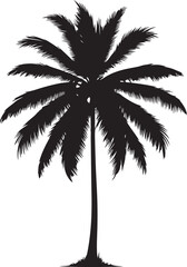 Palm tree silhouette design vector.