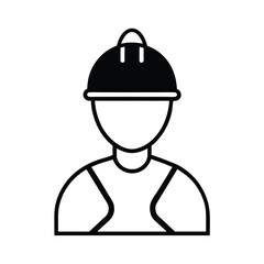 electrician icon with wire and safety helmet on white background