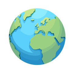 Fototapeta premium 3D Earth Globe Representation in Bright Colors 