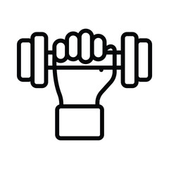 Effort  Vector outline icon. Eps10 file 