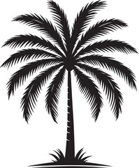 Palm tree silhouette design vector.