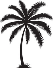Obraz premium Palm tree silhouette design vector.
