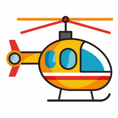 cartoon helicopter vector illustration