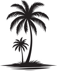 Palm tree silhouette design vector.