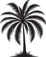 Obraz premium Palm tree silhouette design vector.