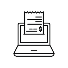 Online Logistics Bill Vector icon