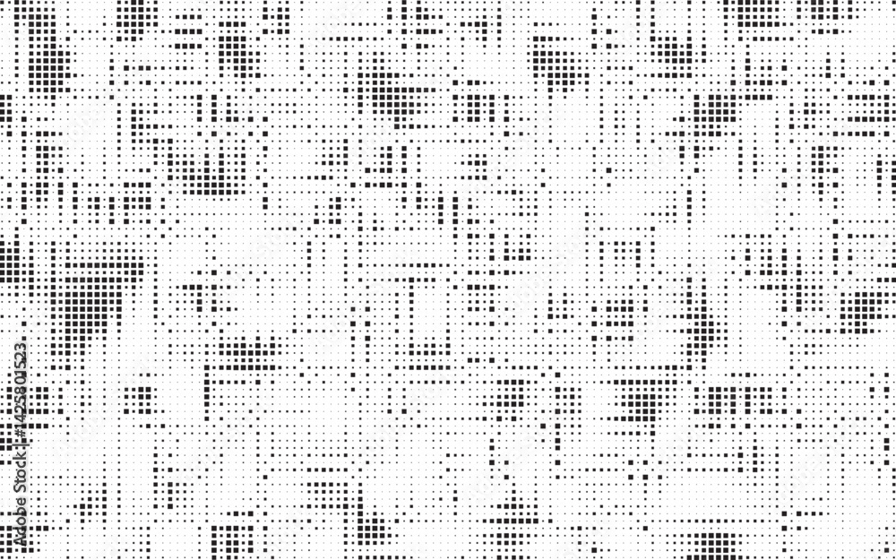 Poster Halftone background vector, abstract backdrop design with two tone pattern and copy space for edit your content. Vector Illustration.	
