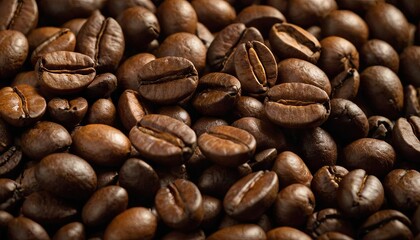 Fototapeta premium Coffee beans top view background 1
