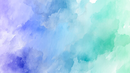 Purple and blue watercolor painting creating abstract background, Pastel blue purple lilac lavender green turquoise ague teal, yellow, abs background. Digital Illustration with stroke