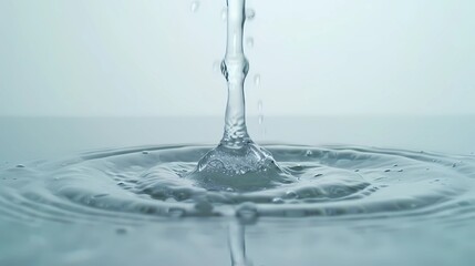 A pouring stream of water, white clean background, Generative AI illustrations