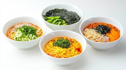 Vibrant Ramen Options with Enticing Presentations