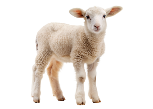 sheep isolated on white