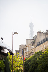 Paris in spring in the streets of the Trocadéro district near the Eiffel Tower - Paris