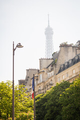 Paris in spring in the streets of the Trocadéro district near the Eiffel Tower - Paris