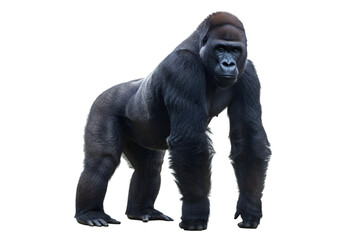 Powerful Gorilla Image: Stock Photo of a Western Lowland Gorilla transparent background