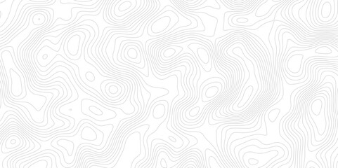 Topographic map background geographic line map with elevation assignments. Modern design with White background with topographic wavy pattern design.paper texture Imitation of a geographical map shades